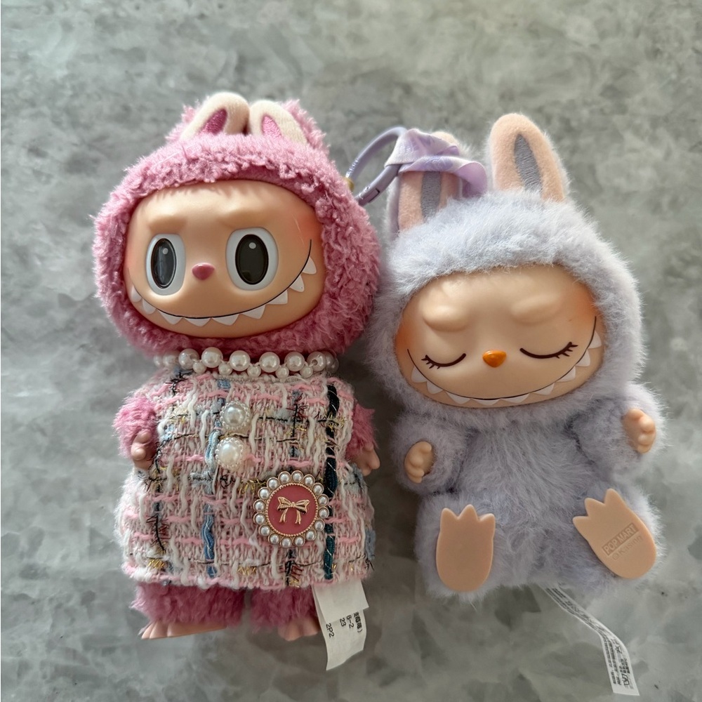 Adorable Pink and Purple Labubu Set